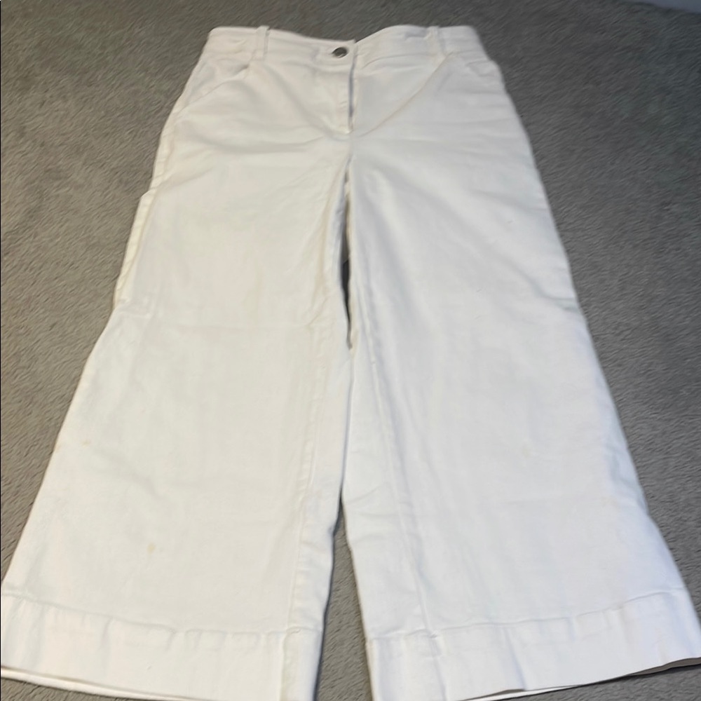 White Wide-Leg Pants